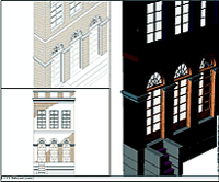 Фрагмент фасада в Autodesk Architectural Desktop 2004