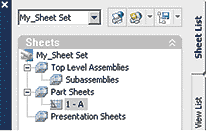 Рис. 8. Созданный лист в окне Sheet Set Manager