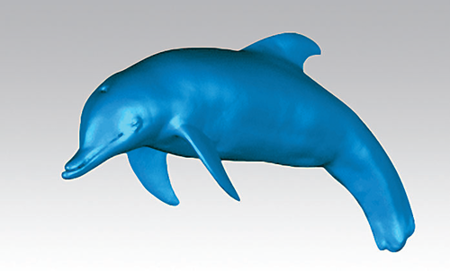 Рис. 3. Полигональная модель дельфина