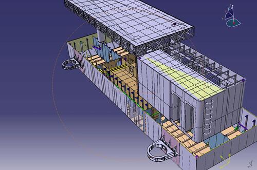Рис. 9. Использование 3D-модели судна для определения последовательности объемной сборки судна (проект «Стоечное судно - понтон - заправка»)