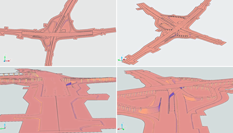 Пример проекта транспортной развязки в AutoCAD Civil 3D